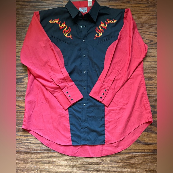 Vintage flame button down shirt - Picture 1 of 2